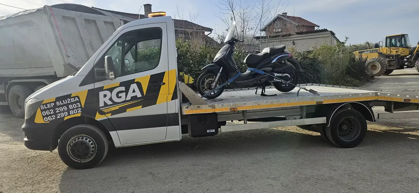 RGA prevoz motocikla na šlep vozilu