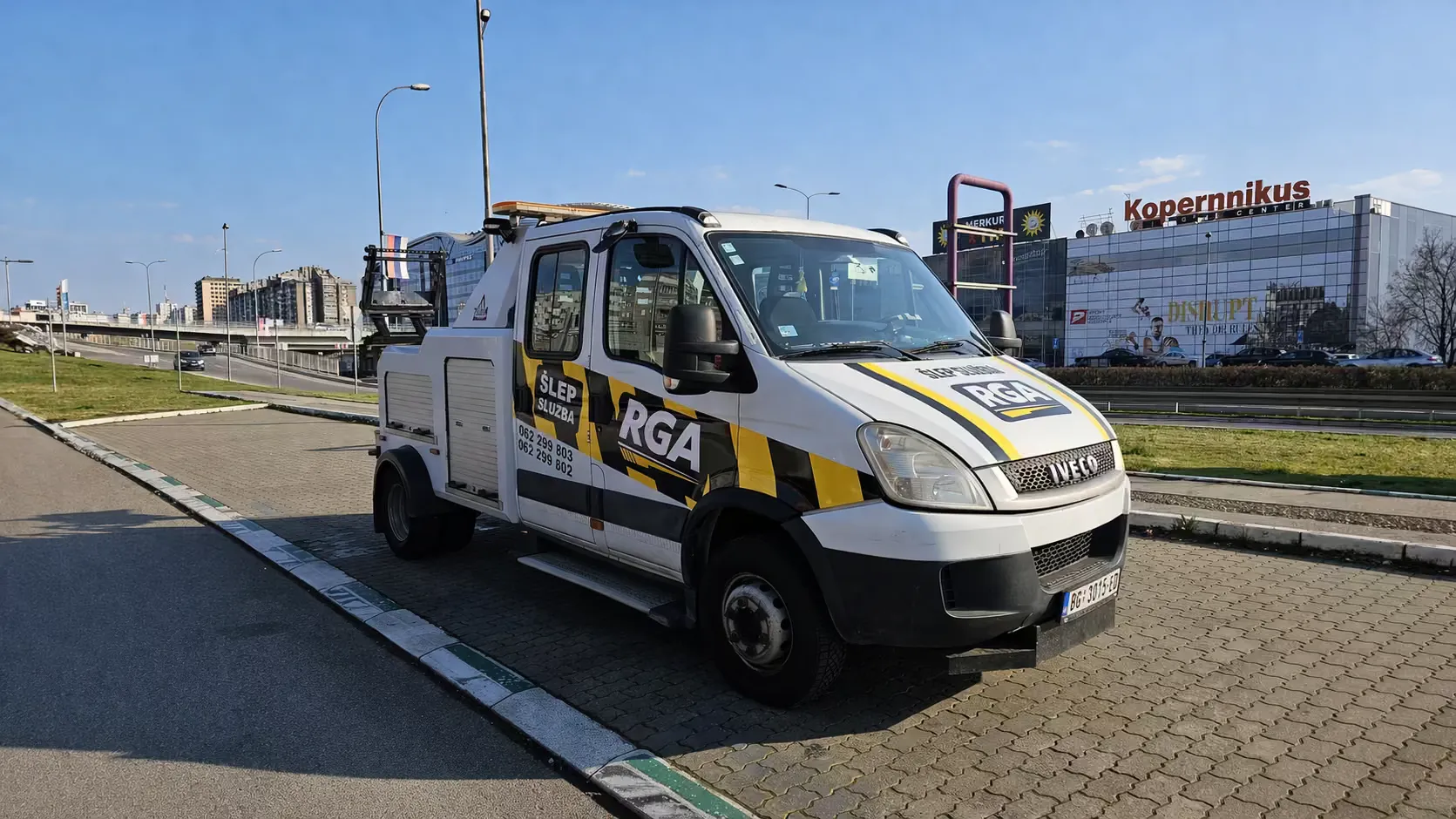 RGA Iveco vehicle during an intervention in Belgrade
